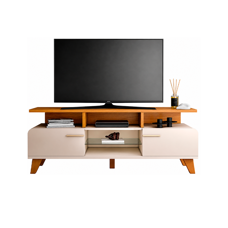 Bancada Essenza 1.6 Off White/Cinamomo Hb Moveis