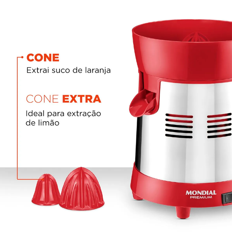 Extrator Turbo Premium E-24 250W Vermelho Mondial