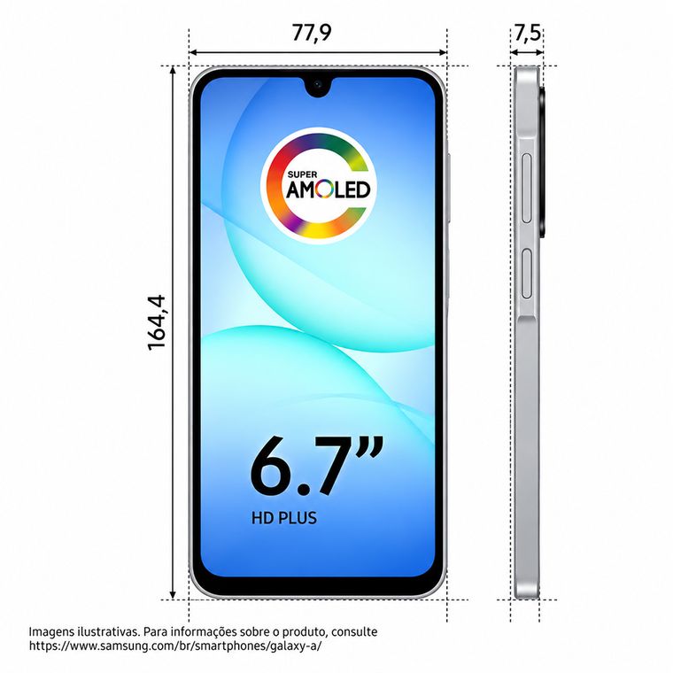 Smartphone Samsung Galaxy A17 4G Com Ia, 256gb, 8gb Ram, Câm De 50mp, Tela De 6.7 , Nfc, Ip54