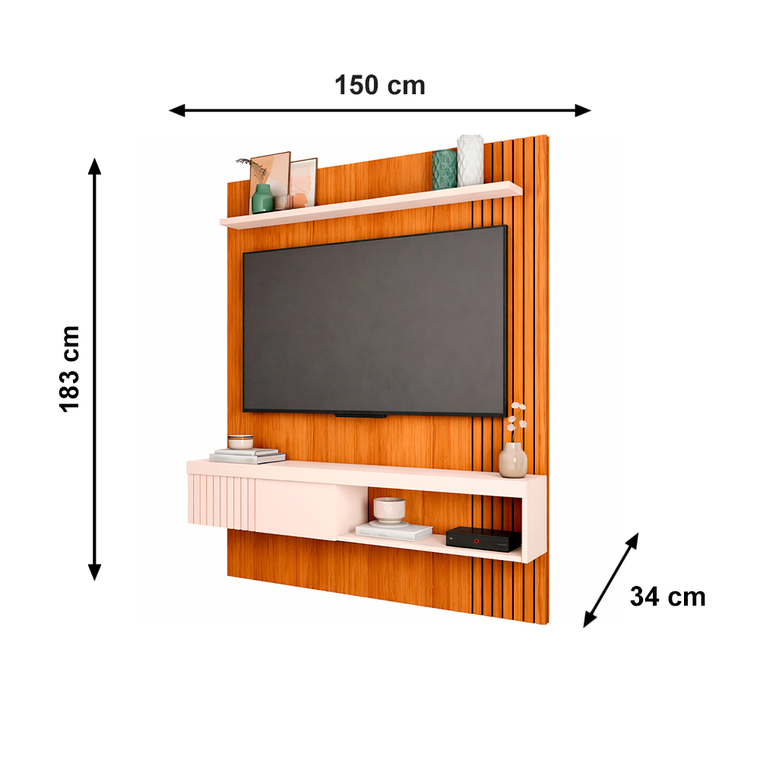 Painel Jade 1.5 Freijo/Off White Caemmun