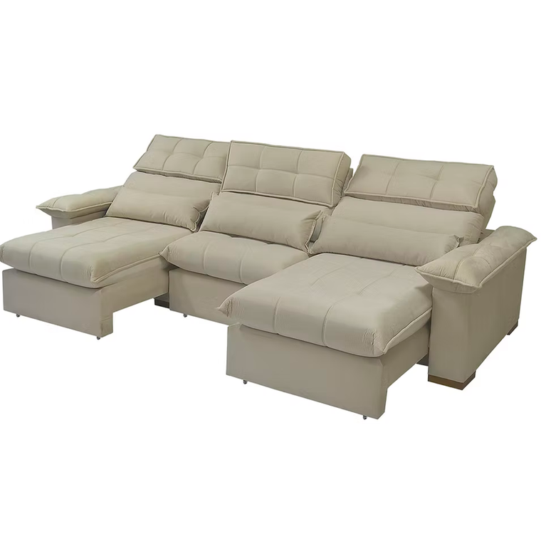  Sofa Pequim Top Veludo Marfim J.A Estofados