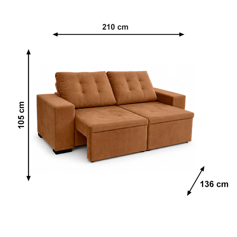Sofa Viero Veludo Camurca J.A Estofados