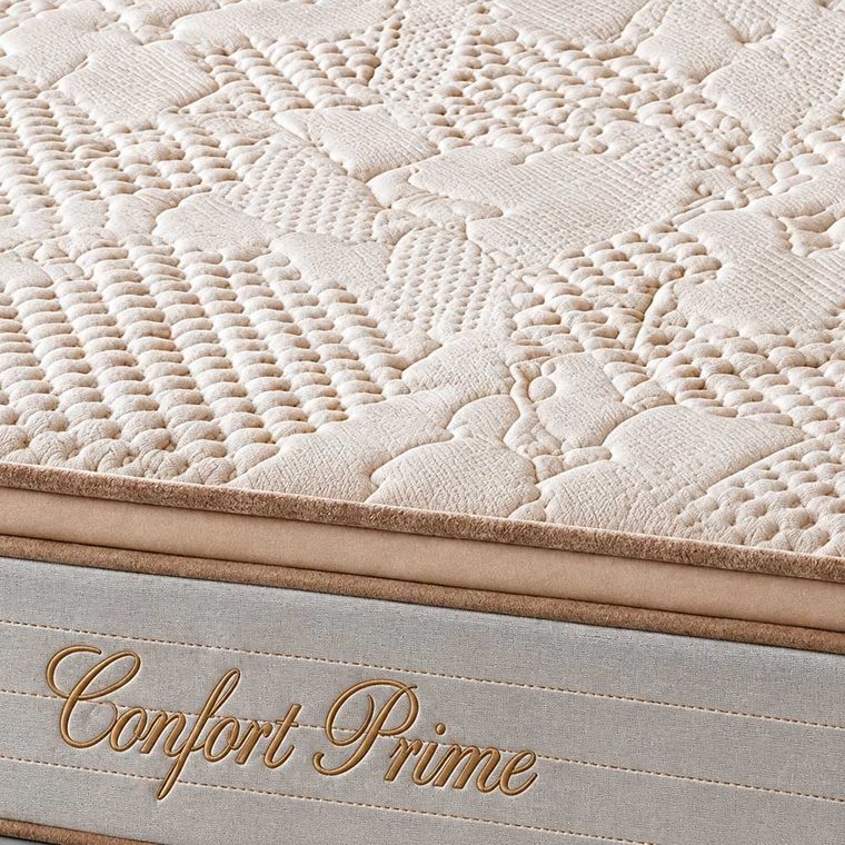 Conjunto Box Queen Confort Prime com Pillow Top e Molas Ensacadas 158x198 Softflex