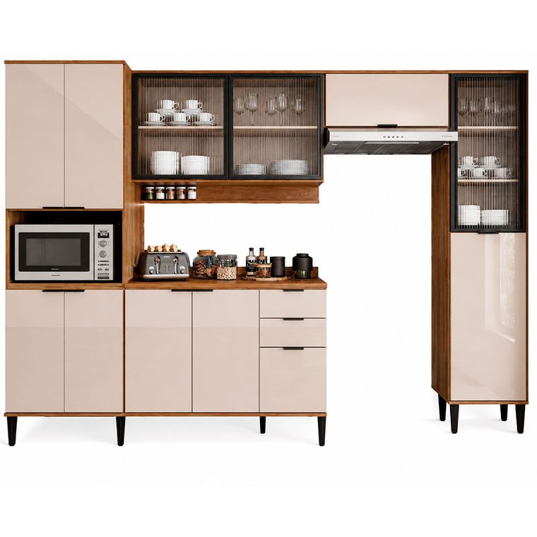 Cozinha Completa Alfa Freijo/Off White Carraro