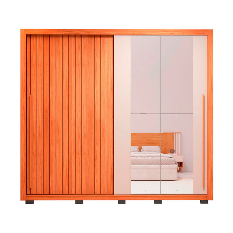 Roupeiro Romanus 2 Portas Double Lux 2.4 4G Freijo/Off White Caemmun