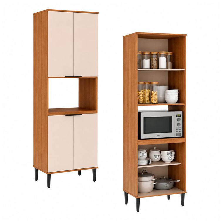 Torre Quente 1 Forno Mdp Freijo/Off White Carraro