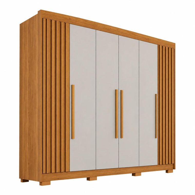 Roupeiro Granada Premium 100% MDF 6 Portas com Pés Salleto
