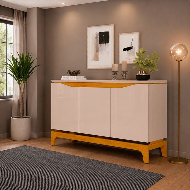 Buffet Nice Cedro/Off White Dj Moveis
