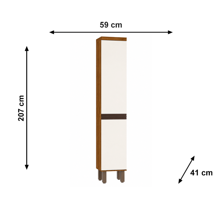 Paneleiro Estreito Volare Cinamomo/Off White Josan