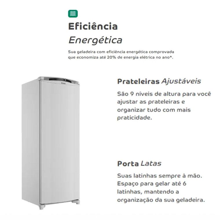 Geladeira Duplex Cycle Defrost 332L CRD37MBBNA Branco 220V Consul