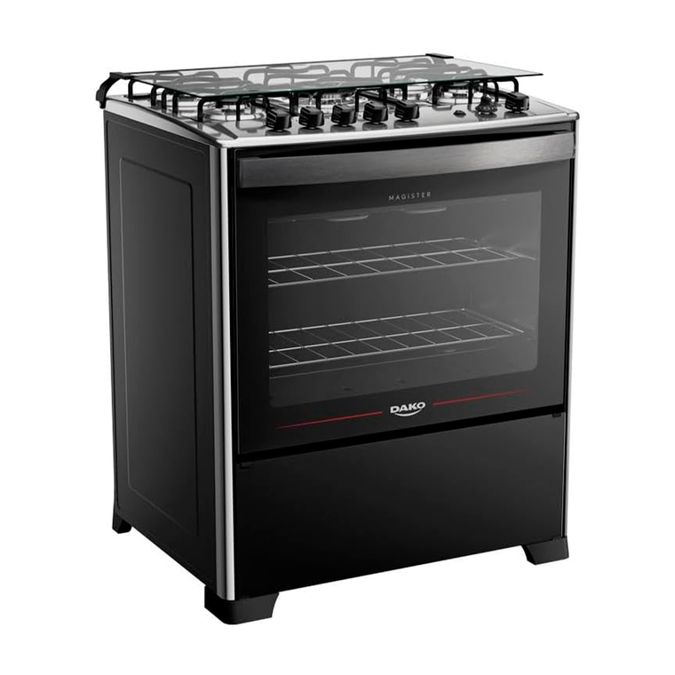 Fogão 5 Bocas Magister Preto/Inox Dako/Atlas