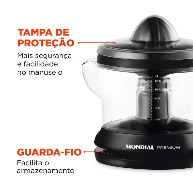 Espremedor E-02 Turbo Premium Preto Mondial