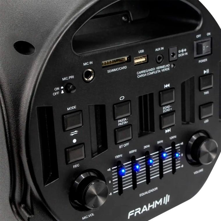 Caixa Amplificada TF970 TWS 970W RMS Bluetooth Frahm