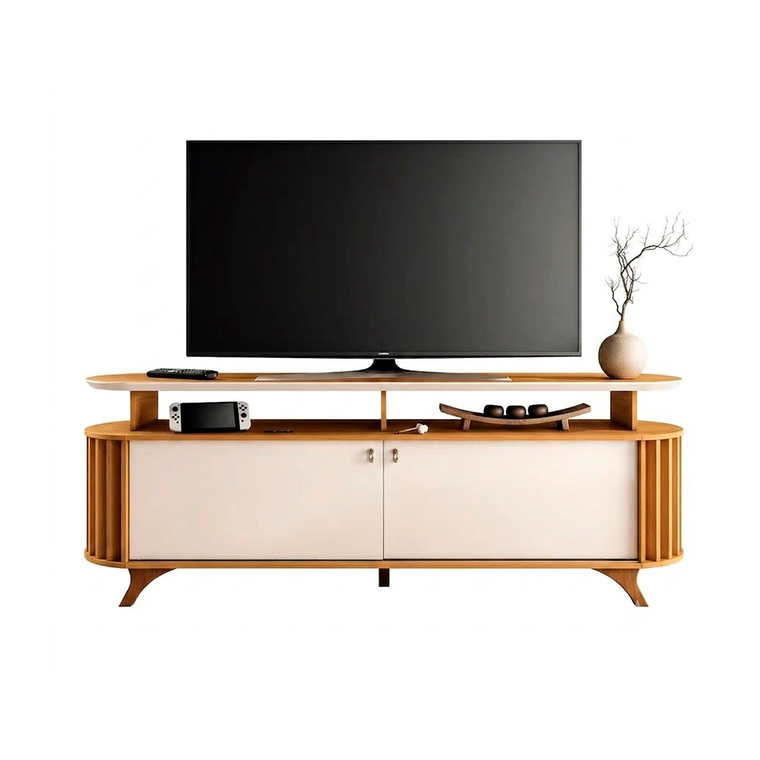 Bancada Alba 1.8 Cinamomo/Off White HB Moveis
