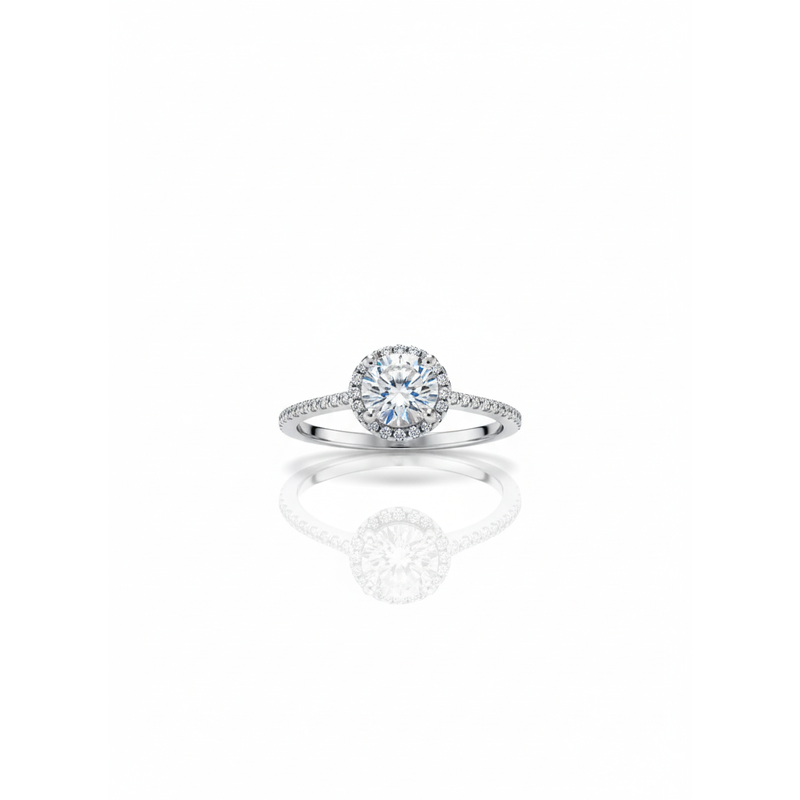 Anel Redondo Cravejado Zirconias e Cristal