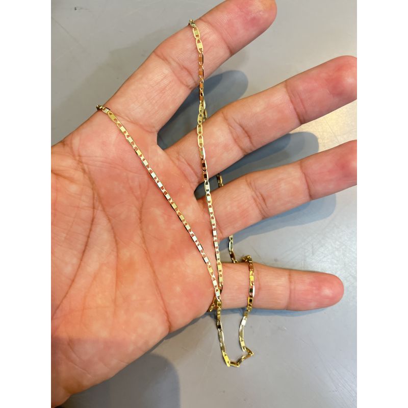 Corrente Piastrine em Ouro 18k 