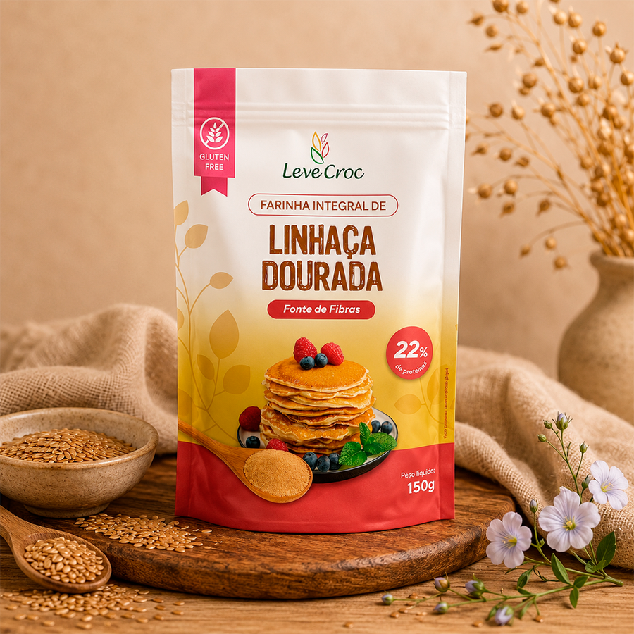 Farinha de linhaça dourada sem glúten - 150g
