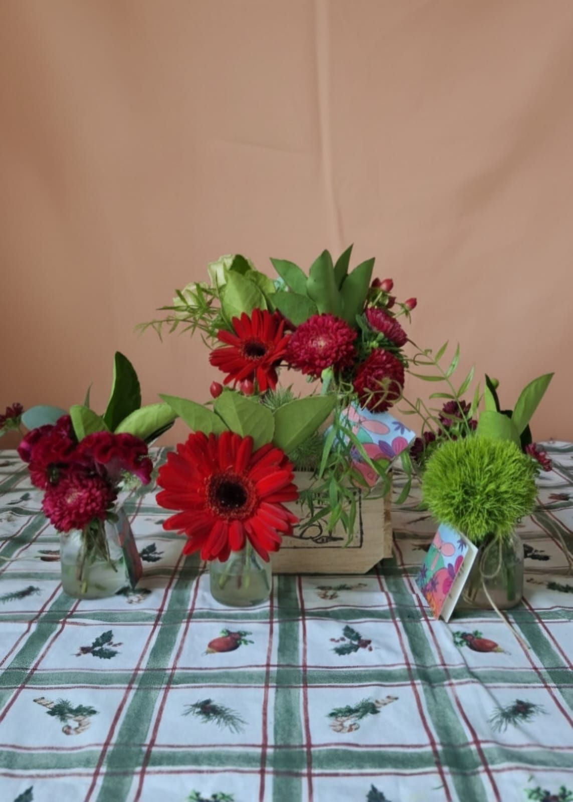 Caixinha com 5 Mini Potinhos Natalinos