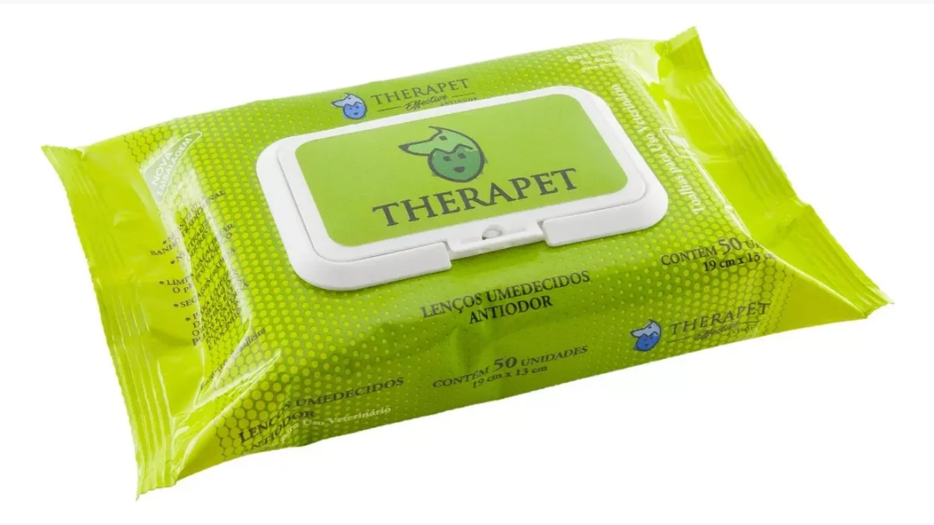 LENÇO UMEDECIDO ANTIODOR 50UN - THERAPET