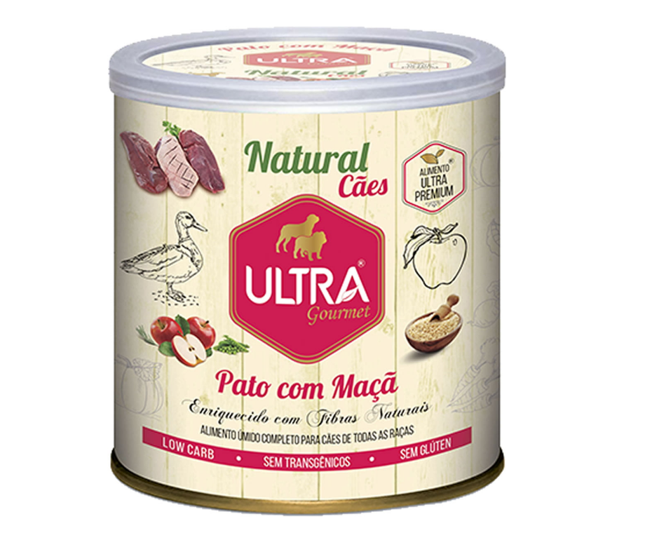 PATÊ ALIMENTO ÚMIDO DE PATO COM MAÇÃ 300G - ULTRA GOURMET