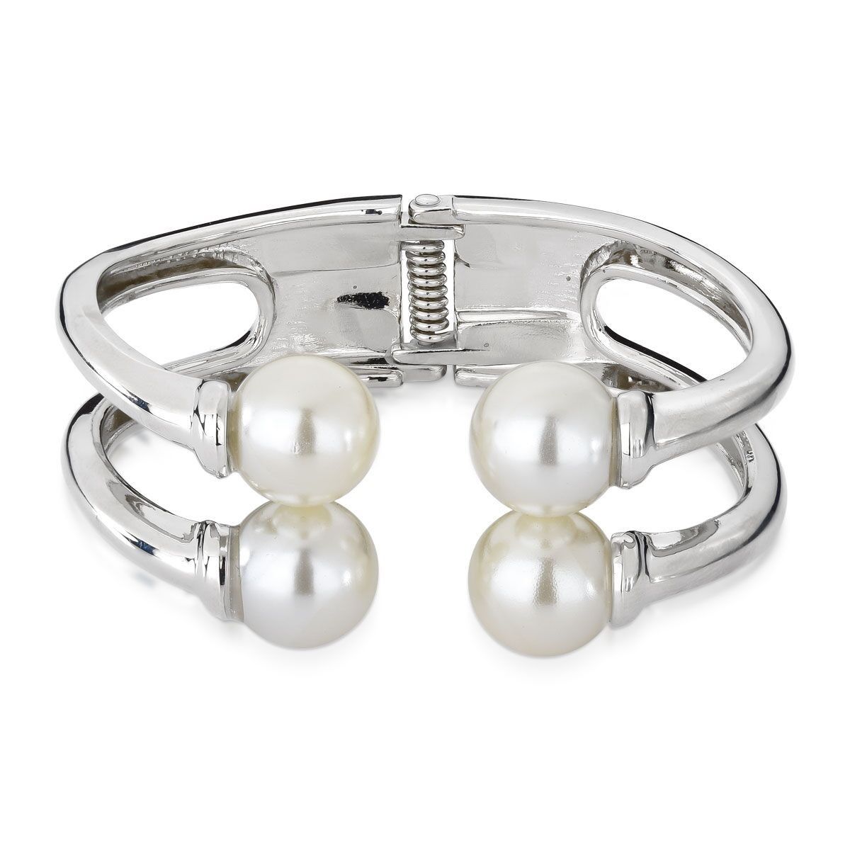 Bracelete 2 garras pérolas