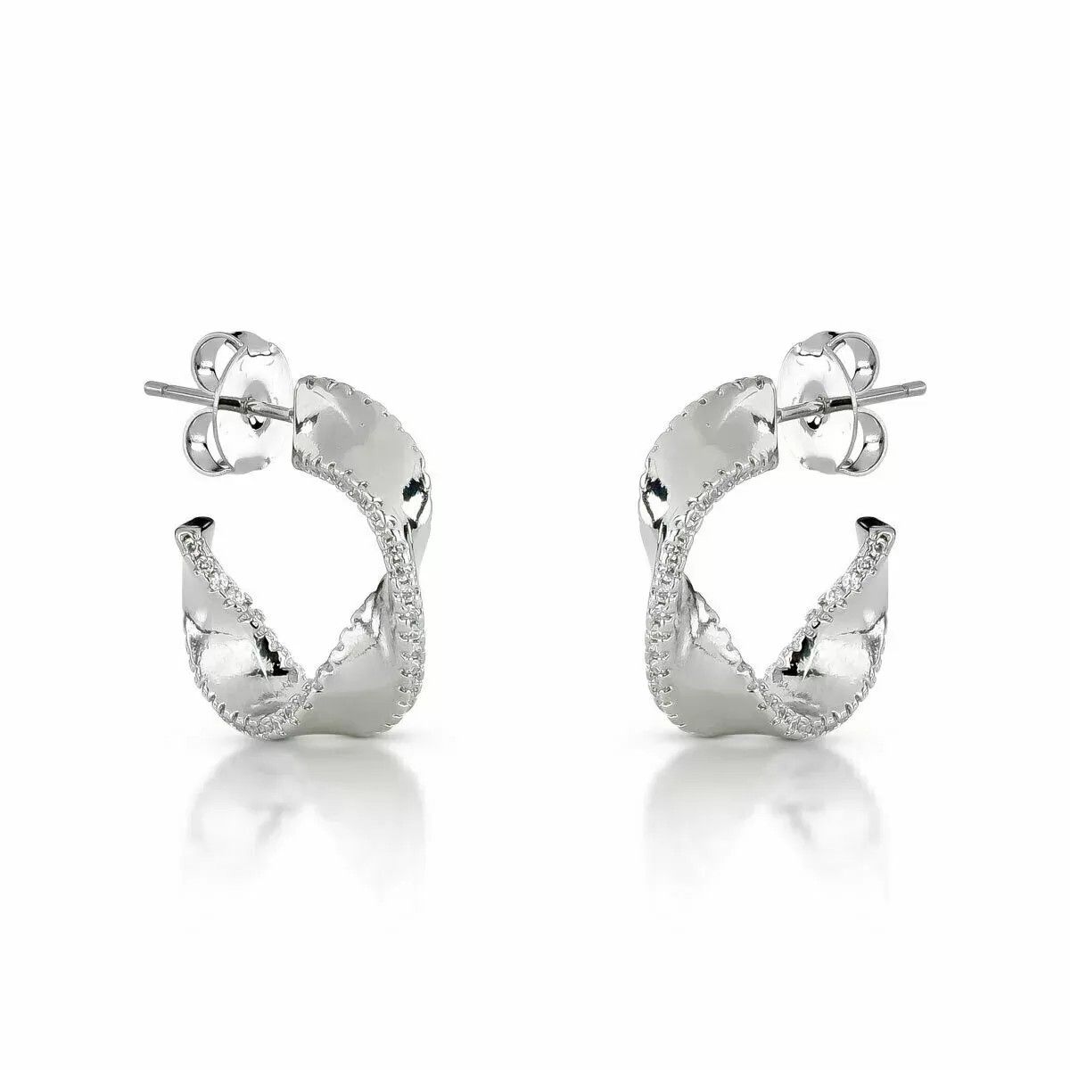 Brinco Argola Torcidinha Cravejada