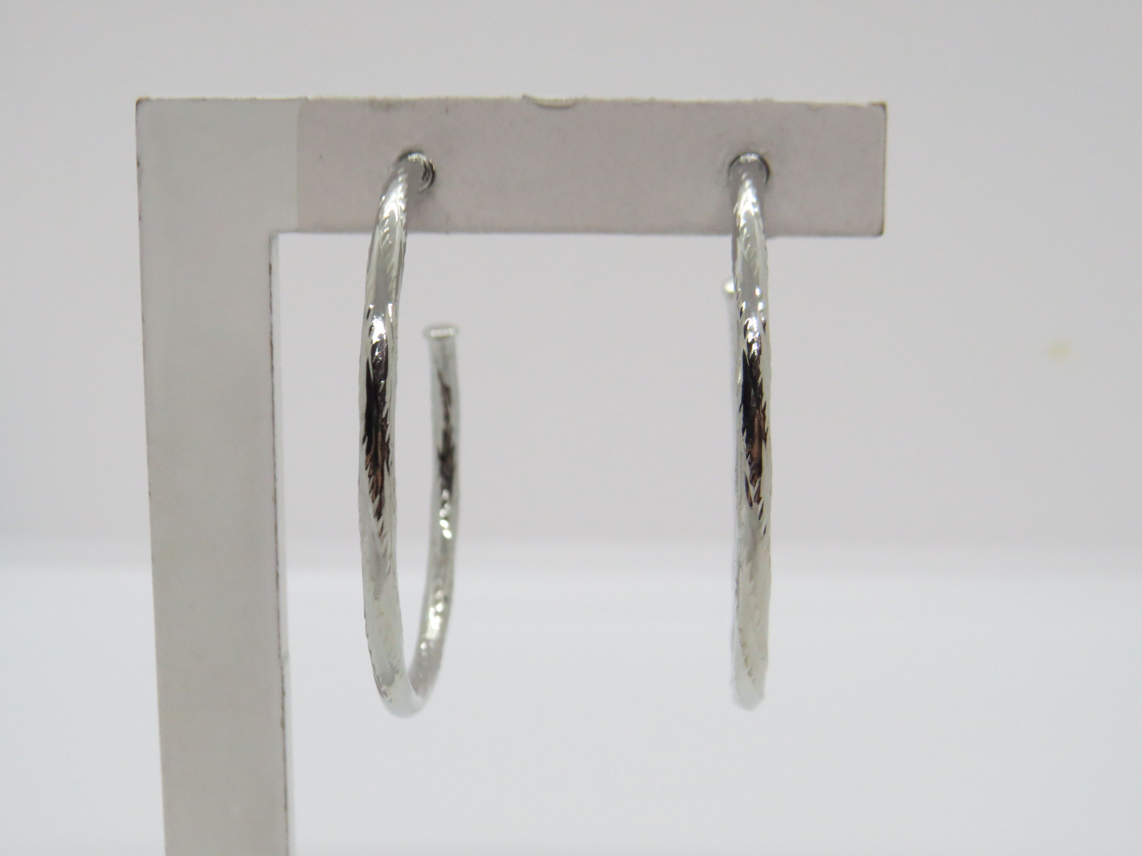 Argola Média Prateada (pino)