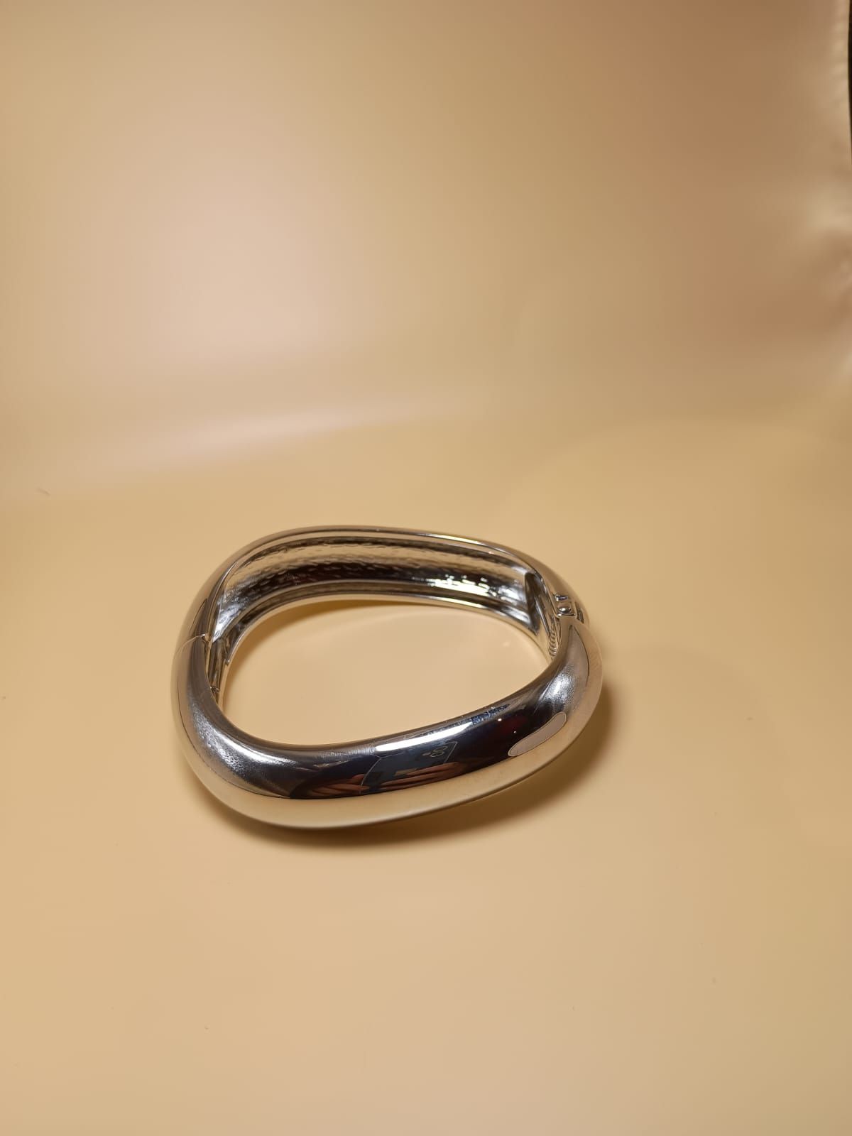 Bracelete maxi oval em aço