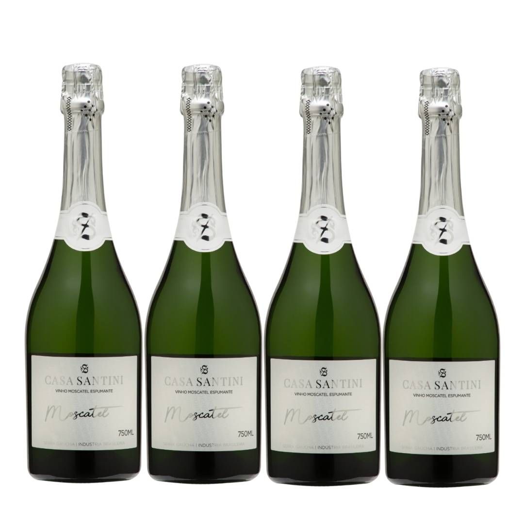 Kit com 4x Santini Espumante Branco Moscatel