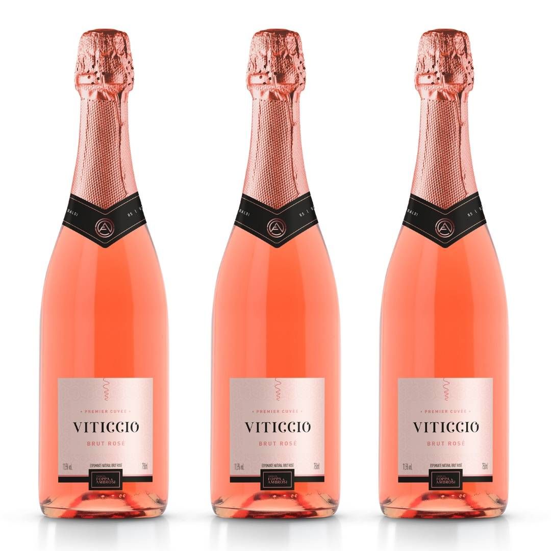 Kit com 3x Tenuta Espumante Viticcio Premier Cuvée Brut Rosé