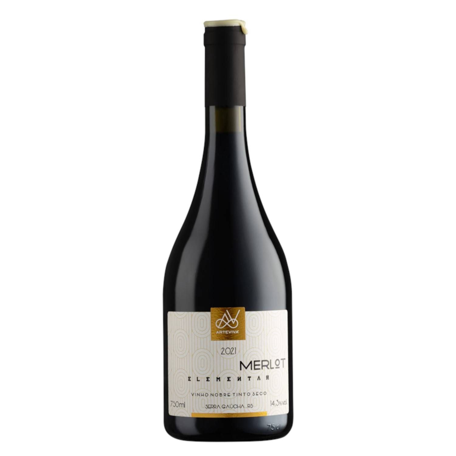 Arte Viva Vinho Tinto Elementar Merlot Blend de Safras