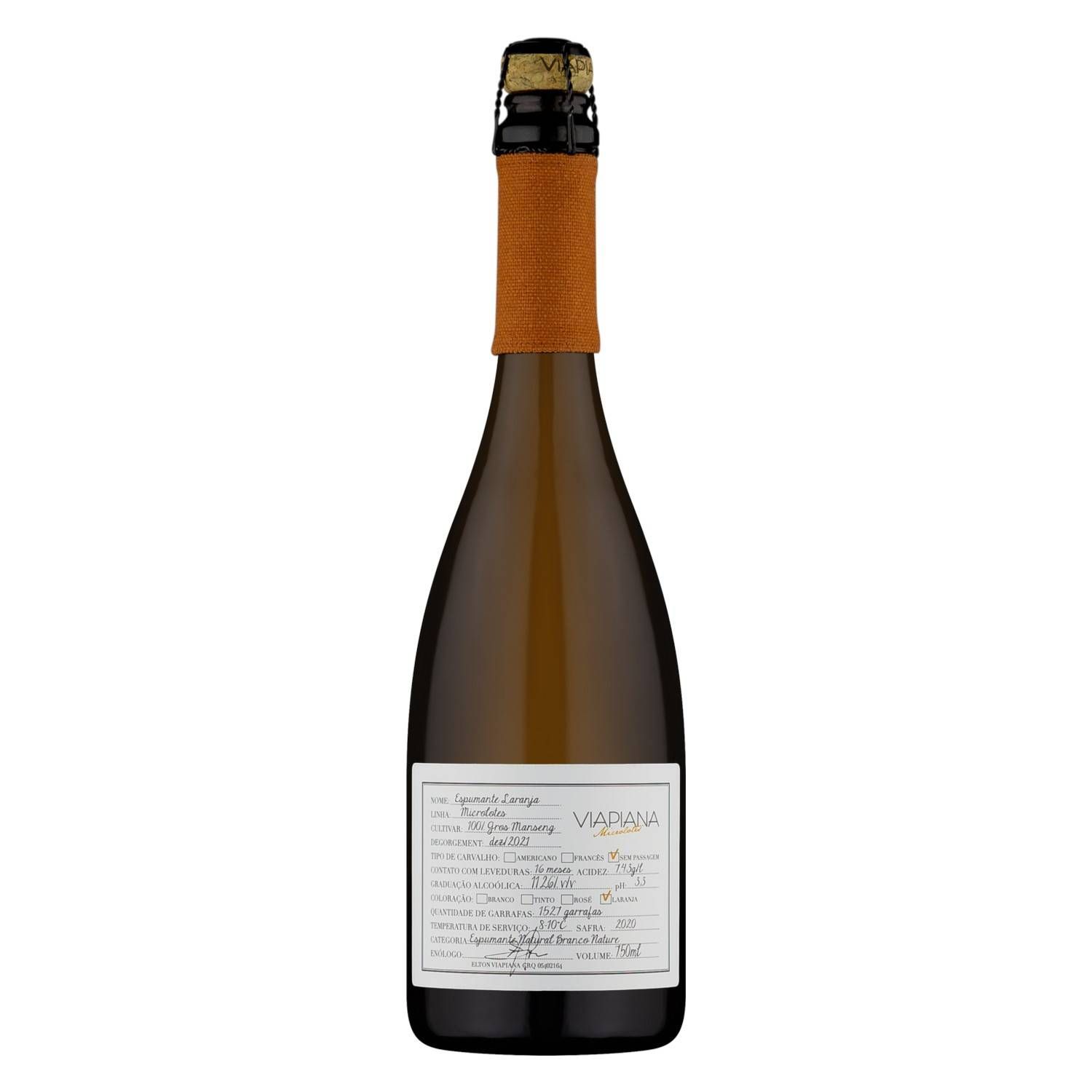 Viapiana Espumante Laranja Gros Manseng Nature 2020