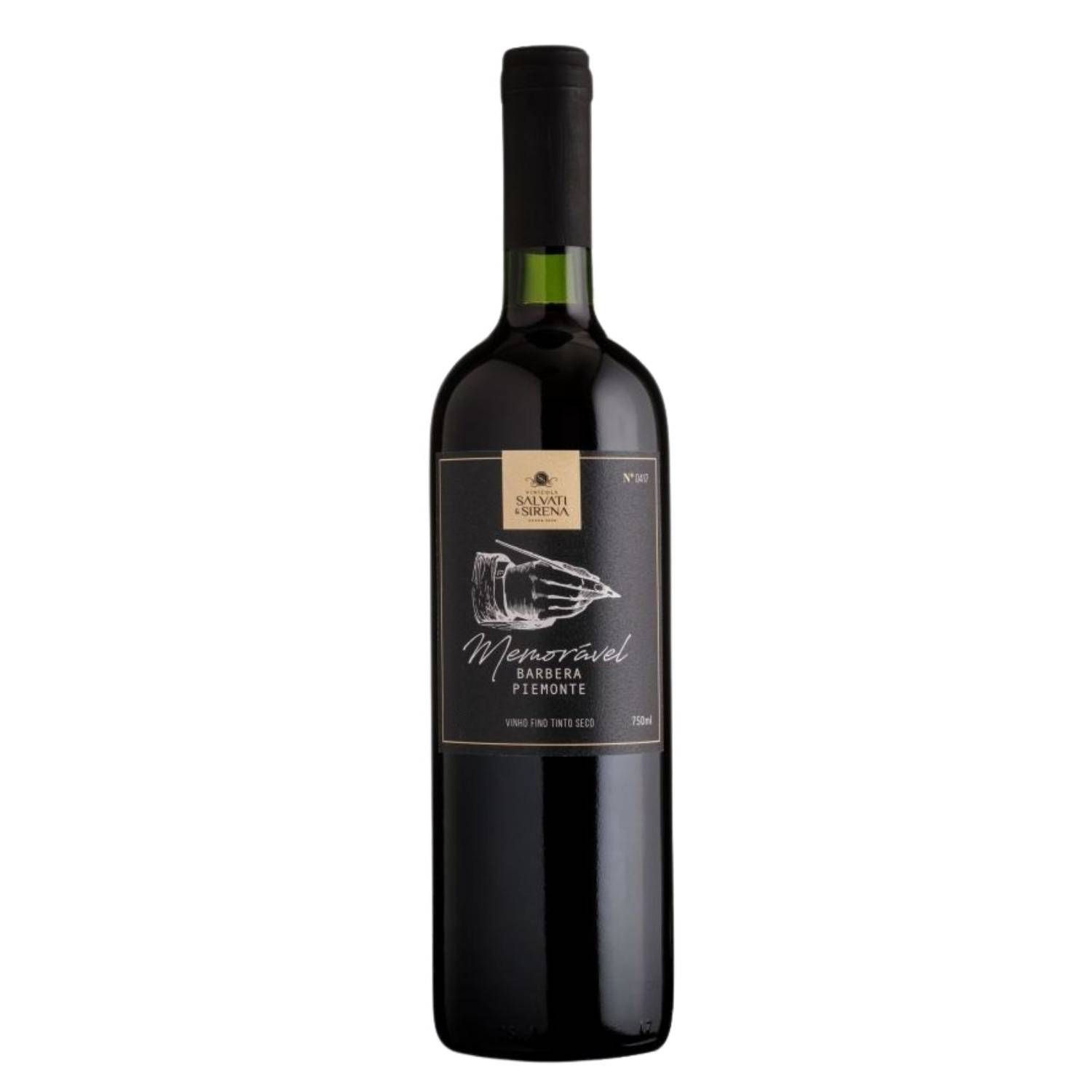 Salvati e Sirena Vinho Tinto Memorável Barbera Piemonte 2018