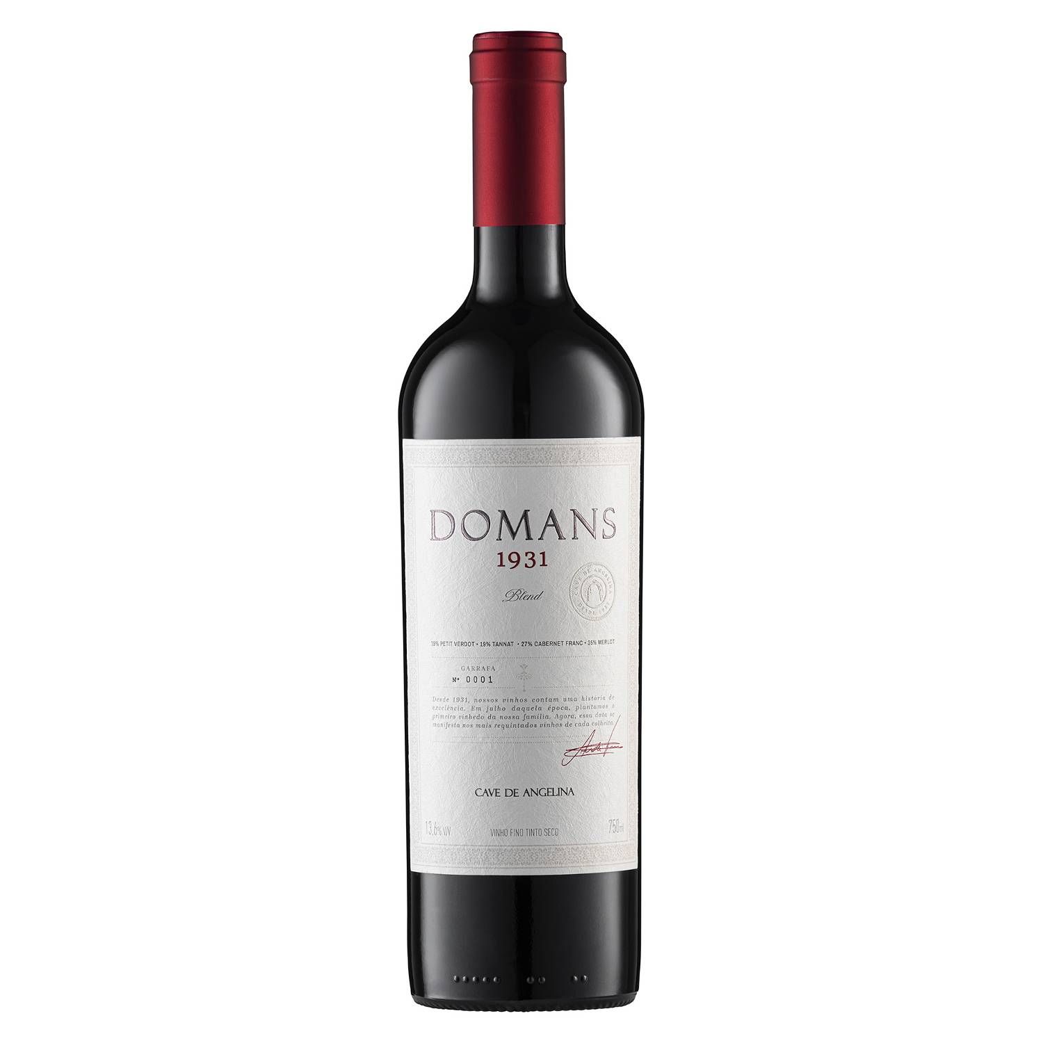 Cave de Angelina Vinho Tinto Domans 1931 Blend Corte II