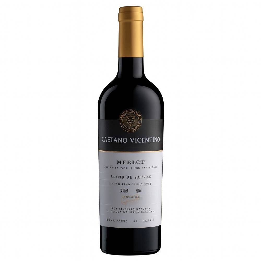 Caetano Vicentino Vinho Tinto Blend de Safras Merlot 2021/2022
