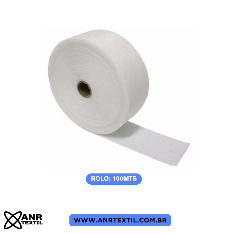 Entretela 150gr/m 9cm Branco rolo com 100mts 