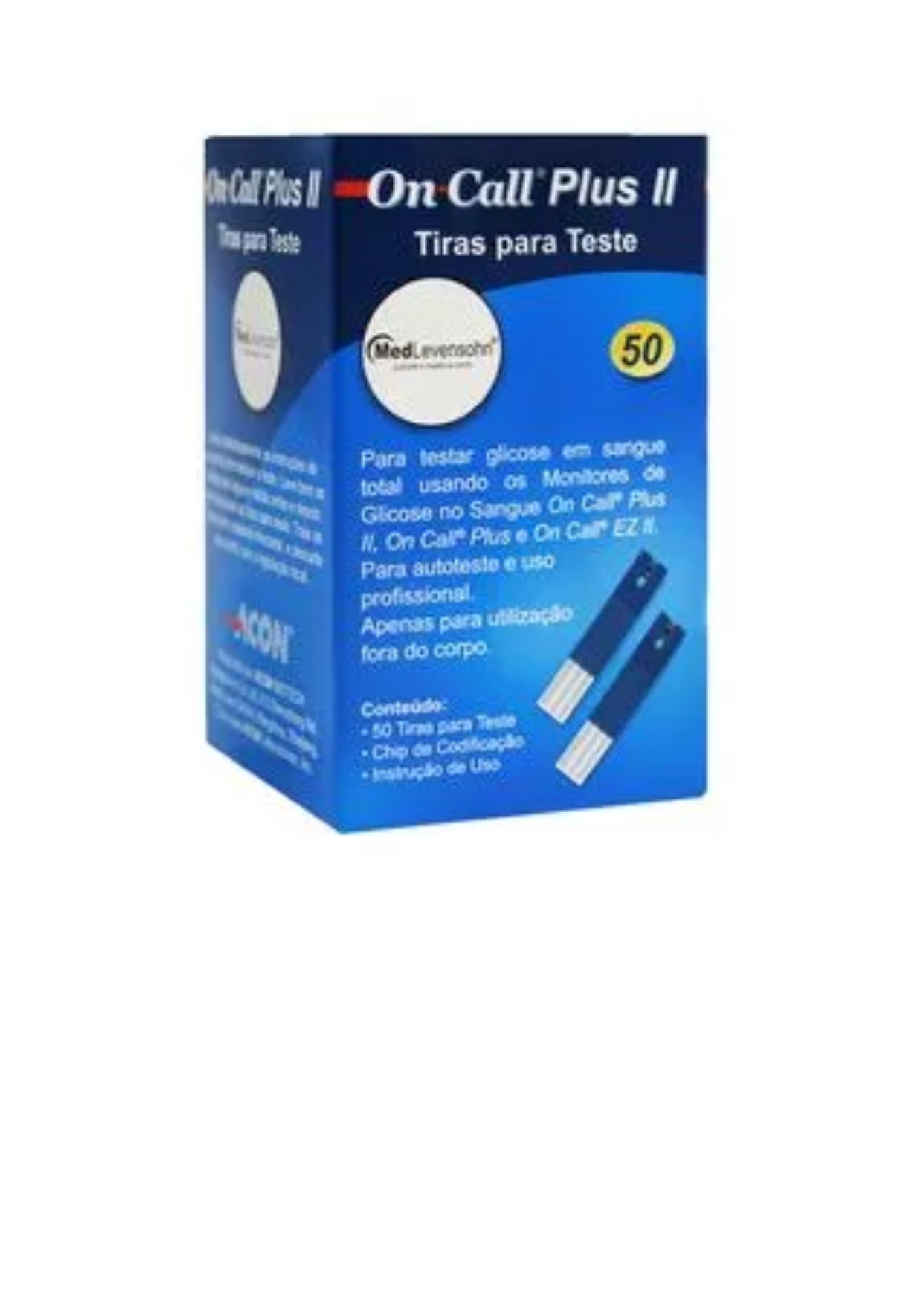 TIRAS P/ TESTE DE GLICOSE ON CALL PLUS CX C/50