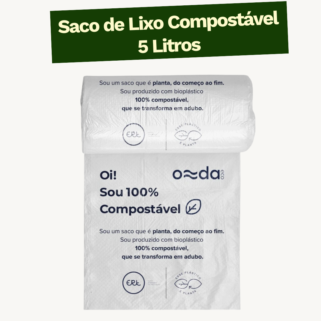 Saco de Lixo 100% Compostável 5L