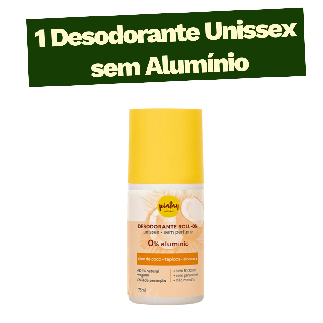 Desodorante sem alumínio Roll-On Unissex  - 75ml