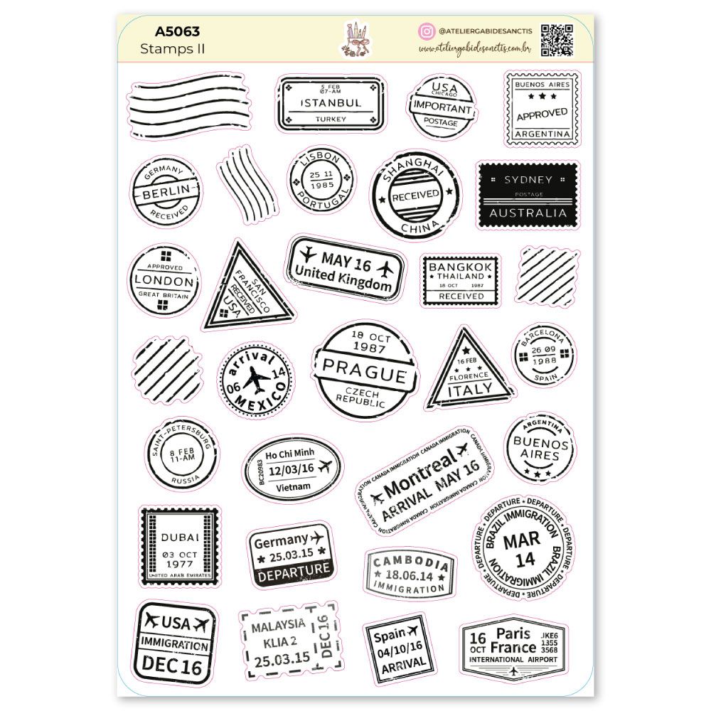 Stamps II - Adesivos - A5