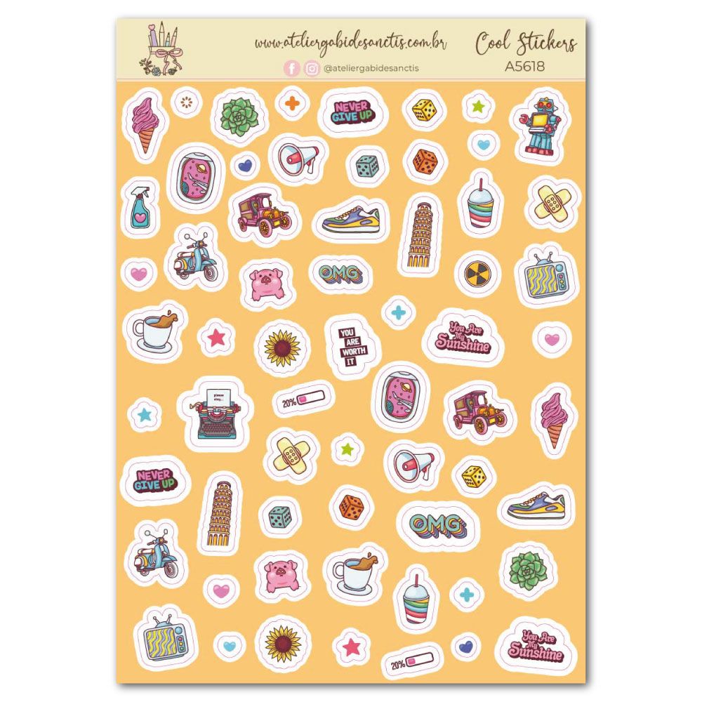 Cool Stickers IV - Adesivos - A5