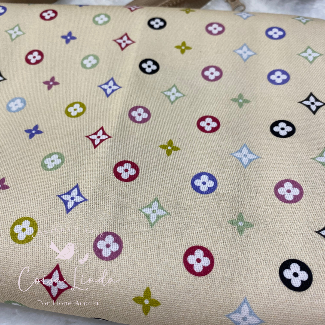 SARJA IMPERMEÁVEL ESTAMPA GRIFE LUXO CLARO