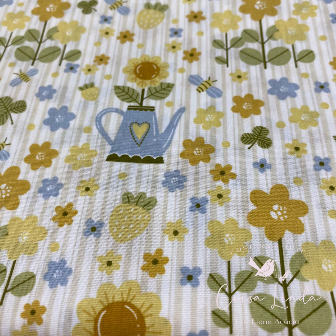 TRICOLINE FUXICOS E FRICOTES JARDIM COM GIRASSÓIS