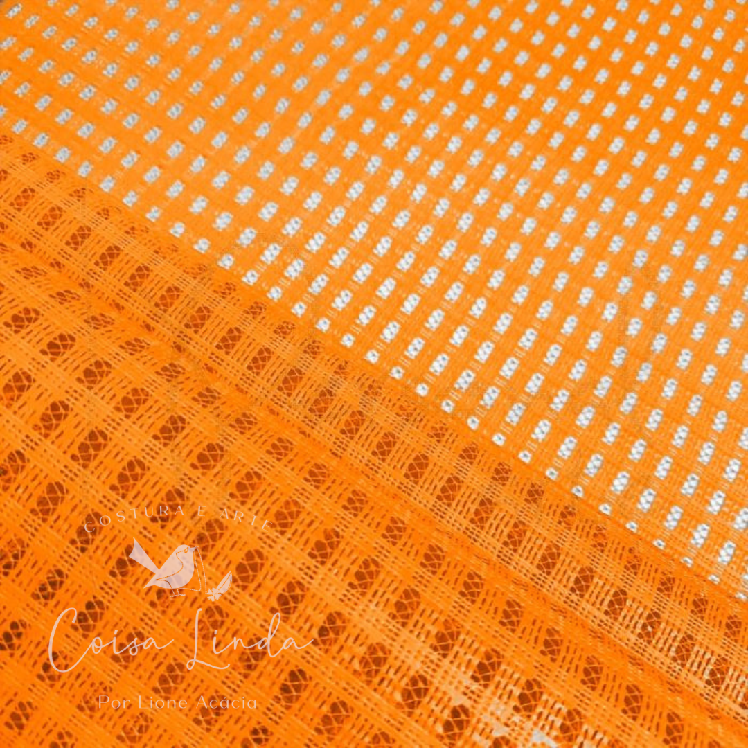 TELA SINTÉTICA TRELIÇA SANTÊ - LARANJA