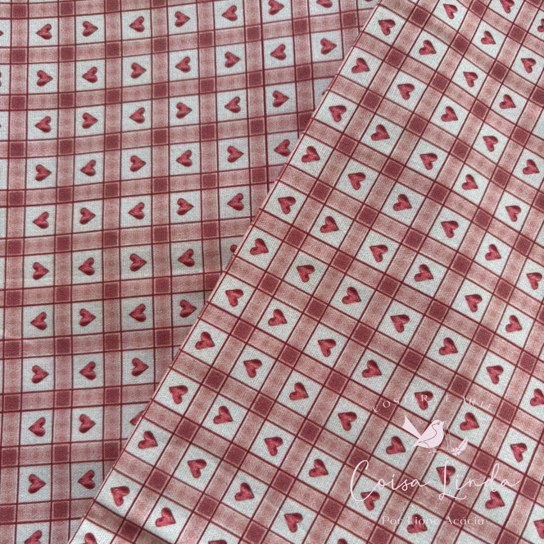 TRICOLINE DIGITAL QUADRICULADO CORAÇÃO