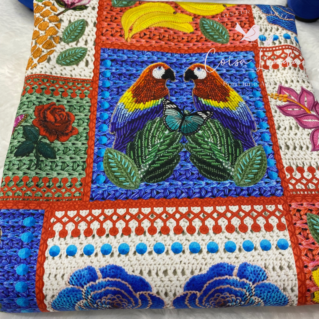 SARJA IMPERMEÁVEL ESTAMPA TRICO TUCANOS