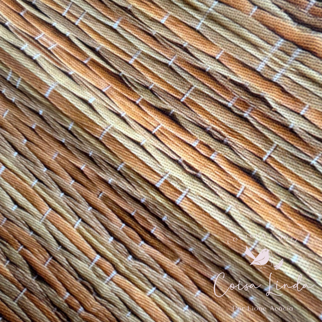 SARJA IPERMEÁVEL ESTAMPA PALHA ESTEIRA DE BAMBU