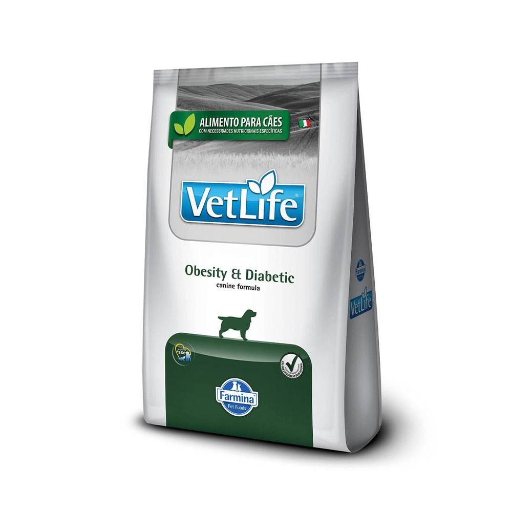 Ração Vet Life Natural Obesity \u0026 Diabetic para Cães Adultos 10,1kg