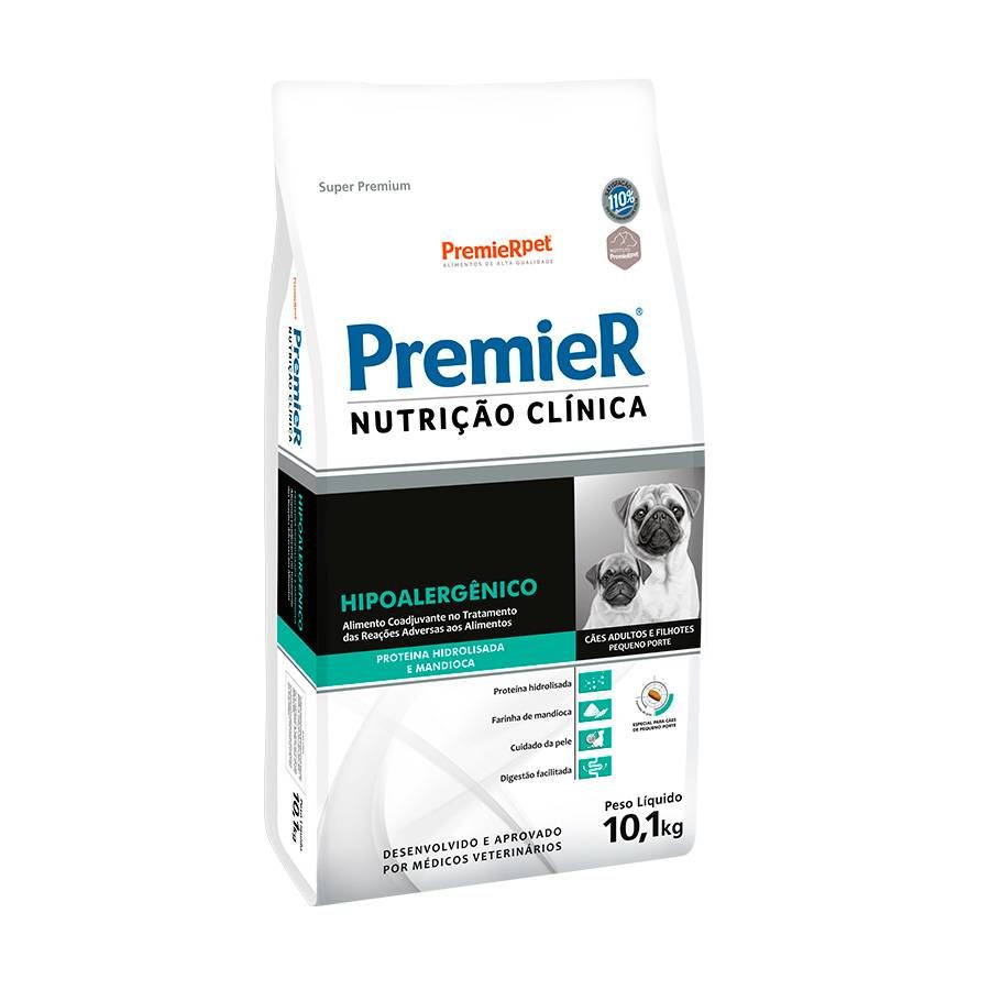 Ração Premier Nutrição Clínica Hipoalergênico para Cães de Pequeno Porte - 10,1kg\n