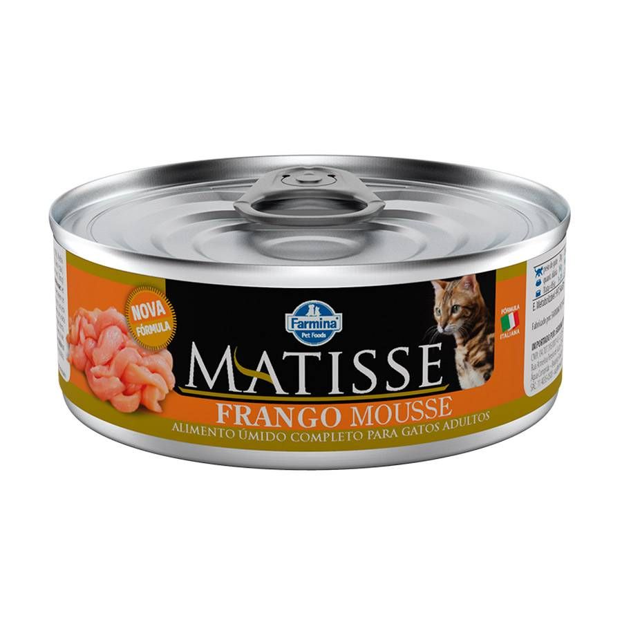 Ração Úmida Lata Matisse para Gatos Mousse Frango 85g